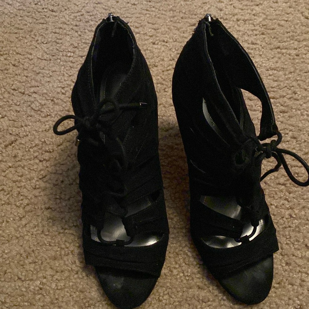 Black suede BCBG bootie